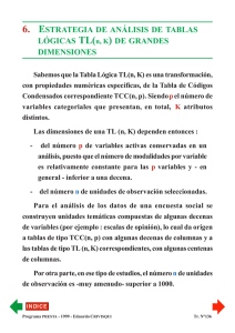 6. ESTRATEGIA DE ANÁLISIS DE TABLAS LÓGICAS TL(n, K) DE