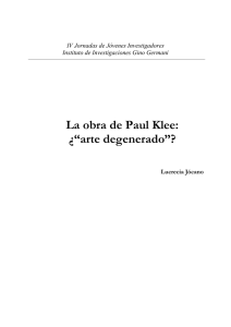“La obra de Paul Klee: ¿“arte degenerado”?”