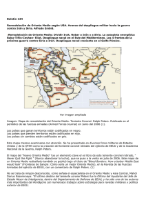 Boletín 134 Remodelación de Oriente Medio según USA. Avance
