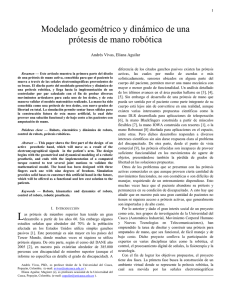 Modelado geométrico y dinámico de una prótesis de mano robótica