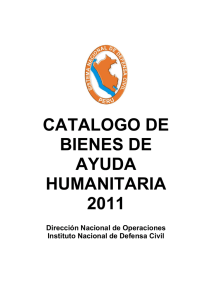 catalogo de bienes de ayuda humanitaria dno 2011