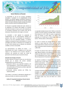 Sector Eléctrico en Panamá - Centro Nacional de Competitividad