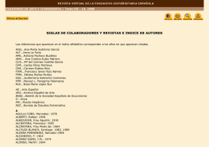 siglas de colaboradores y revistas e indice de autores