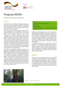 Programa REDD+ Protección del bosque y del clima (GIZ 2016)