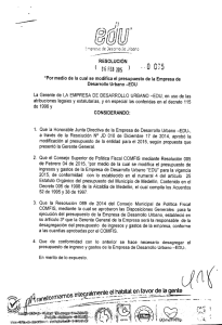 Resolución 95 de 2015 - Empresa de desarrollo urbano