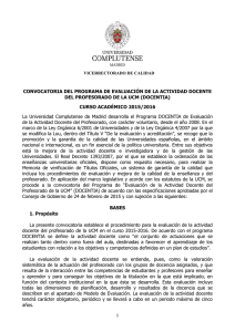 Convocatoria - Universidad Complutense de Madrid