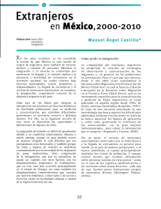 Extranjeros en México, 2000-2010