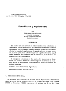 Estadística y Agricultura - Instituto Nacional de Estadistica.