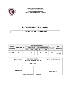 PROGRAMA INSTRUCCIONAL LINEAS DE TRANSMISION