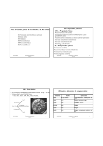 Tema 19: Estudio general de los elementos. II. No metales 19.1
