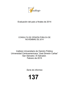 Evaluación del país a finales de 2014 Instituto Universitario de