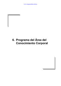 6. Programa del Área del Conocimiento Corporal