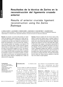 Resultados de la técnica de Zarins en la reconstrucción