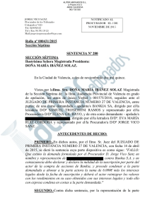Sentencia Acciones Bankia 280/2015