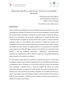 Educación, filosofía y experiencia - Asociación Latinoamericana de