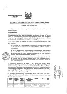 acuerdo regional n° 016-2016-gra/cr-arequipa