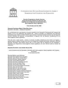 REUNION PREPARATORIA Y - Congreso del Estado de Coahuila