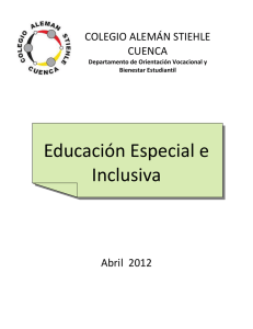 Educación Especial e Inclusiva