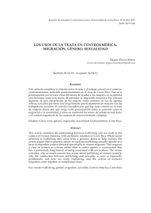 los usos de la trata en centroamérica: migración, género, sexualidad