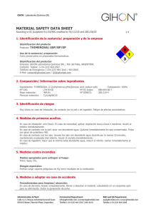 material safety data sheet - GIHON | Laboratorios Químicos SRL