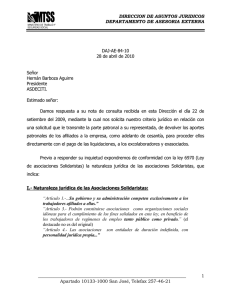 DIRECCION DE ASUNTOS JURIDICOS DEPARTAMENTO DE