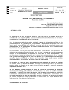 Accidente ofidico 2014 - Instituto Nacional de Salud