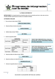 ejercicio sql tienda informatica ejemplo