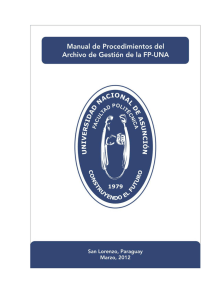 Manual de Procedimientos del Archivo de Gestión de la FP-UNA