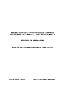 ITINERARIO FORMATIVO DE MEDICOS INTERNOS RESIDENTES