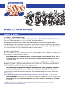 instrucciones finales - Maraton Internacional de Patinaje de Madrid