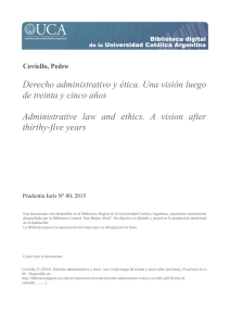 Coviello, Pedro Derecho administrativo y ética. Una visión luego de