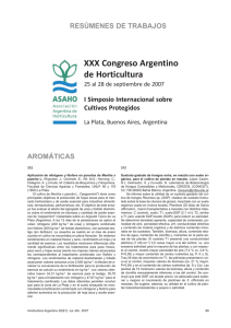 XXX Congreso Argentino de Horticultura