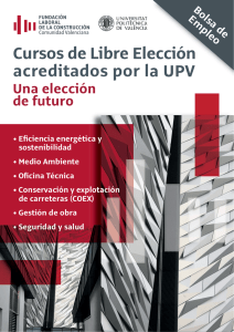 Cursos de Libre Elección acreditados por la UPV