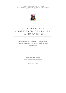 el concepto de competencia desleal en la ley nº 20.169