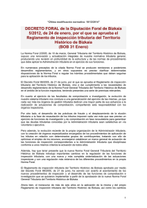 DECRETO FORAL de la Diputación Foral de Bizkaia 5/2012, de 24