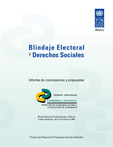 Blindaje Electoral y Derechos Sociales Informe de conclusiones y