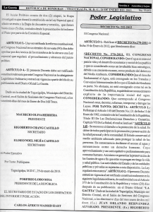 decreto No.232-2012