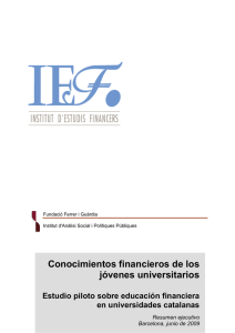 IEF Estudio sobre Educacion Financiera Educacio Financera