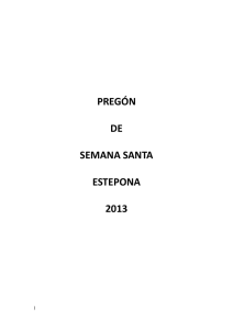 PREGÓN DE SEMANA SANTA ESTEPONA 2013