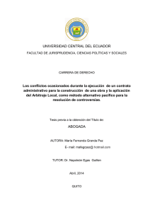 UNIVERSIDAD CENTRAL DEL ECUADOR Los conflictos