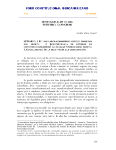 La Sentencia C-355 de 2006 de la Corte Constitucional colombiana