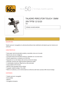 taladro percutor touch 13mm 20v tptb 1213/20
