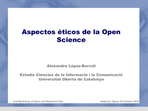 Aspectos éticos de la Open Science - E