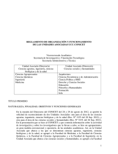 Reglamento Unidades Asociadas - Universidad Católica de Córdoba
