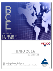 Boletín Comercio Exterior Junio 2016 - Concanaco