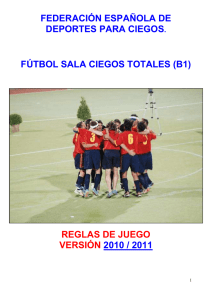 Reglas de Juego Futsal B1 - Federación Española de Deportes