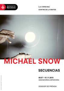 michael snow - Premsa Institut de Cultura de Barcelona