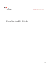Informe Financiero 2012 Holcim Ltd