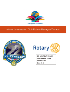 Informe del CR de Managua Tiscapa Marzo 2016