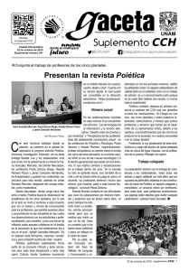 Presentan la revista Poiética - Colegio de Ciencias y Humanidades